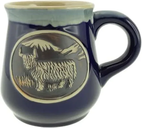 Vista 16 de Taza de gres de Glen Appin Escocia Taza de cerámica para café o cerveza 16.9 oz (500 ml) (Círculo celta - Negro)