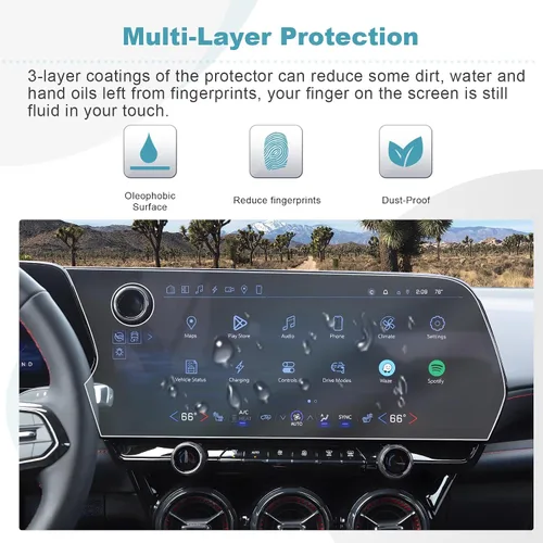 Vista 5 de CDEFG 2 piezas de protector de pantalla para 2024 2025 2026 Chevy Blazer EV/2024 2025 2026 Chevrolet Traverse/2024 2025 2026 Equinox EV Accesorios