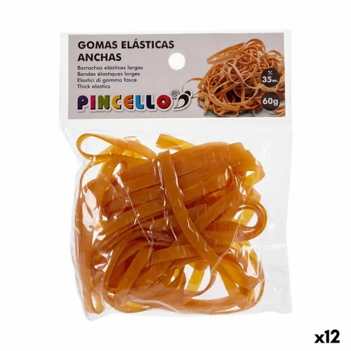Vista 2 de Gomas elásticas Pincello Amarillo Ancha (12 Unidades)