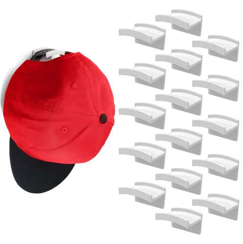 Vista 10 de Modern JP Ganchos adhesivos para sombreros de pared (paquete de 8) – Diseño minimalista para sombreros, sin taladrar, ganchos de sujeción fuerte