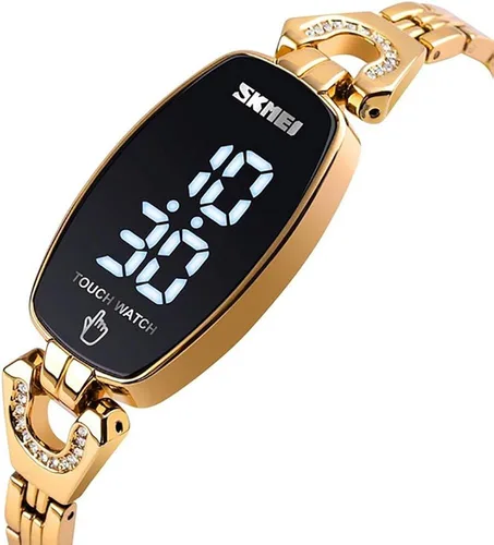 Vista 3 de GOSASA Reloj electrónico de lujo para mujer, con pantalla táctil LED, relojes digitales para damas, cuarto de galón, impermeable, elegante