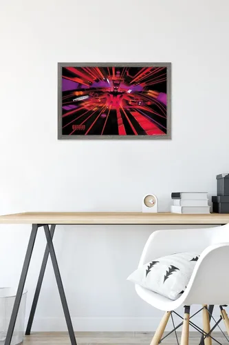 Vista 6 de Trends International DC Comics TV Batman Beyond - Póster de pared de bañera, 22.4 pulgadas de largo x 14.7 pulgadas, versión enmarcada en madera