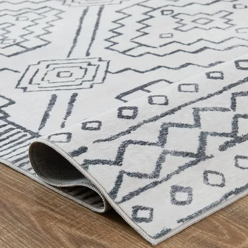 Vista 162 de jinchan Alfombra marroquí de pasillo 2x6 - Alfombra de pasillo lavable a máquina para cocina, alfombra moderna geométrica suave de pelo bajo