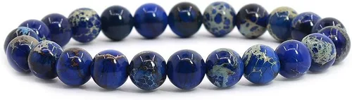 Vista 11 de Justinstones Gem - Pulsera elástica de cuentas redondas de 8 mm de gemas semipreciosas, unisex, de 7 pulgadas AA Thulite