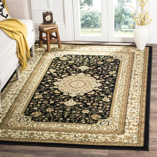 Vista 7 de SAFAVIEH Lyndhurst Collection - Alfombra de pasillo, 2 pies 3 pulgadas x 6 pies, color negro y marfil, diseño oriental tradicional, no desprende