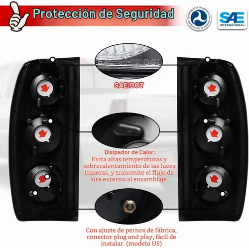 Vista 6 de Luces traseras Nixon Offroad para Nissan Frontier 1998-2004 Carcasa cromada/lente transparente.