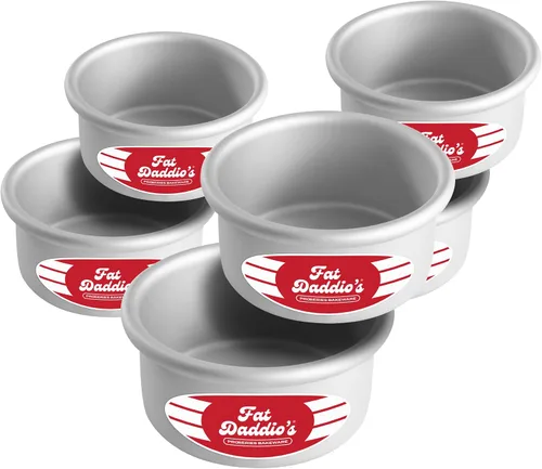 Vista 50 de Fat Daddio's Juego de moldes para pasteles redondos uniformes de aluminio anodizado de 4 niveles, profundidad de 2 pulgadas