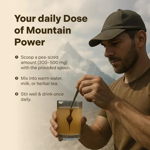 Vista 9 de Resina de Shilajit Orgánico del Himalaya - Potencia Máxima de 500mg, Shilajit Puro Testado en Laboratorio para Hombres y Mujeres, Ácido Fúlvico