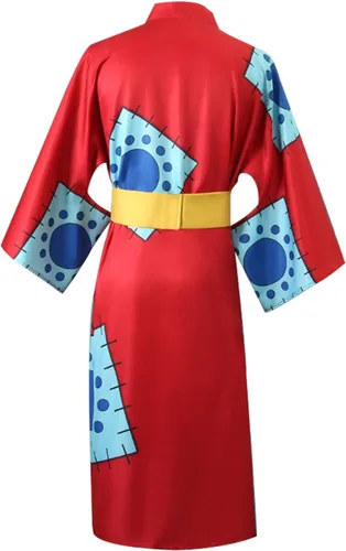Vista 2 de Disfraz de cosplay de anime Wano Country Deluxe bata kimono capa traje de Halloween