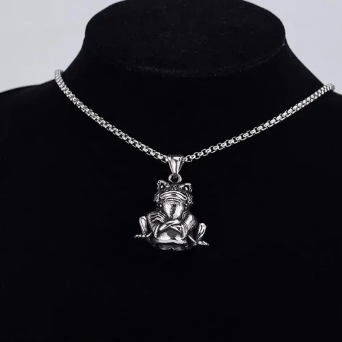 Vista 7 de FAZOVIN Collar de animales con colgante de águilaranabúhogatito con cadena de acero inoxidable de 23.6 pulgadas para hombres y mujeres