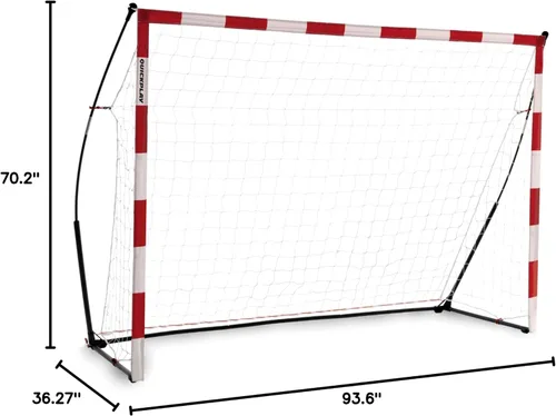 Vista 9 de QuickPlay Portería de balonmano portátil con base ponderada basada en la tecnología KICKSTER: configuración rápida Flexi-Post weighted base
