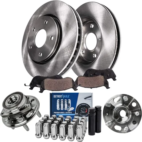Vista 20 de Detroit Axle - Rotores de freno para Chrysler 200 2015 2016 2017, Rotores de freno de disco de reemplazo: 12.01" pulgadas delantero y 10.95