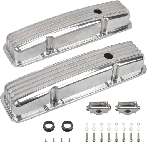 Vista 16 de Cubierta de válvula de motores de aluminio fundido con soportes de bobina compatible con GM LS LS1 LS2 LS3 LS6 5.3 6.0 - Negro