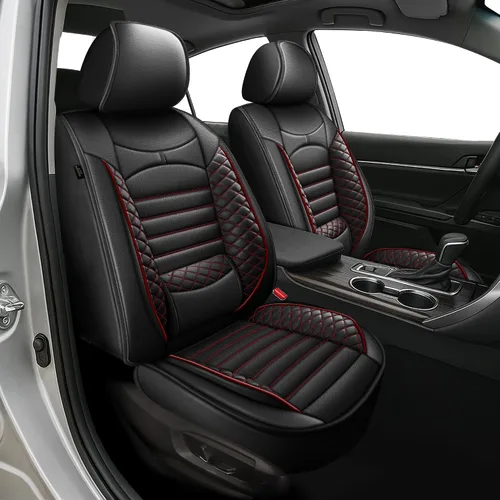 Vista 41 de 2 Fundas de Asiento Delantero Compatibles con Honda HRV Sport, LX, EX, EX-L, Touring 2016-2025 - Fundas de Asiento de Cuero Impermeables y #014 Beige
