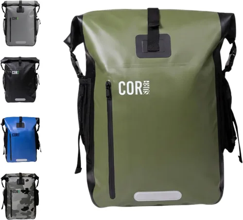 Vista 10 de COR Surf Mochila Impermeable de Bolsa Seca con Funda Acolchada para Portátil de 25L y 40L Paquete Enrollable de Servicio Pesado, Camuflaje, 25 L