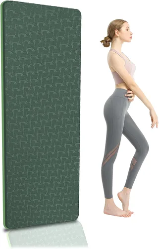 Vista 7 de Yoga Mat 1/3" (8mm) Thick Non-Slip, Women Men Fitness & Exercise Mat, 72"Lx24"W Eco-Friendly TPE Workout Mat with Carrying Strap for Yoga, Pilates