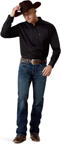 Vista 4 de Ariat Camisa de sarga con logotipo del equipo para hombre