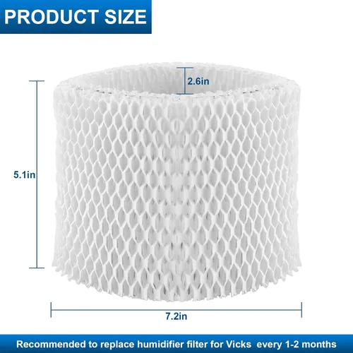 Vista 6 de TOMOON WF2 - Filtro humidificador de repuesto para humidificadores Vic.ks V3500 V3100 V3900 V3700 VEV320 Ka z 3020 y Re-Lion WA-8D Cool Mist