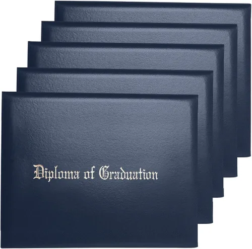 Vista 13 de Funda para diploma 8.5x11 de cuero sintético acolchada para certificados, color negro Cubierta de certificado de premio de grado de diploma