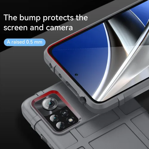 Vista 5 de Funda delgada para Xiaomi Poco X4 Pro 5G, resistente funda duradera con protección de grado militar a prueba de golpes, probada contra caídas