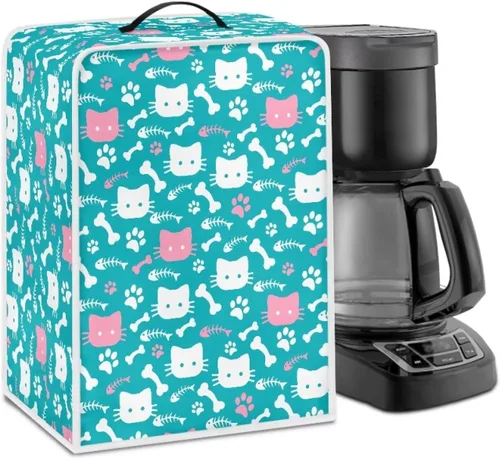 Vista 16 de Cubiertas antipolvo para máquina de café cruzado con bandera estadounidense, para mezclador, máquina de jugo, mantiene la cocina y la oficina