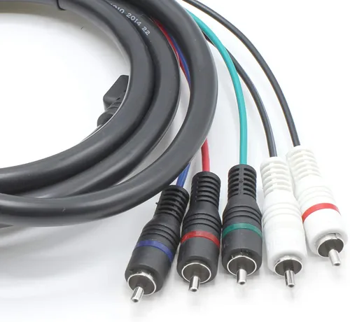 Vista 2 de THE CIMPLE CO Cable de audio y video componente RCA de 5 partes de 6 pies – Cable de TV componente YPbPr con compuesto de audio para 480i, 480p