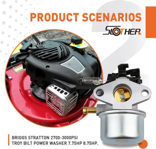 Vista 3 de 591597 593599 Carburador 591137 Reemplazo para lavadora a presión de 2700-3000Psi Troy-Bilt 7.75Hp 8.75Hp Motores para Briggs & Stratton 594287