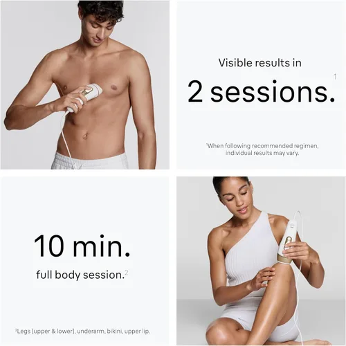 Vista 4 de Braun - Dispositivo de depilación láser de larga duración IPL para mujeres y hombres, Silk Expert Pro5 PL5157, cuerpo completo, con maquinilla