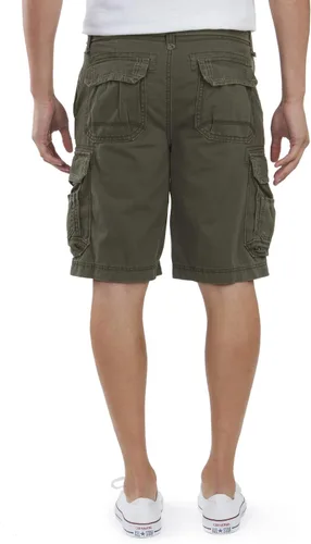 Vista 4 de Unionbay Survivor pantalones cortos de cargo con cinturón para hombre