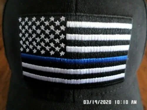 Vista 3 de Sombrero de línea azul delgada de la policía Gorra de aplicación de la ley Blue Lives Matter Soporte oficial, Multi