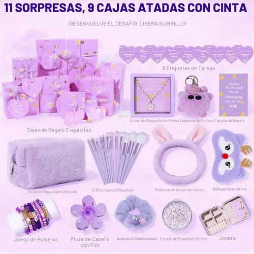 Vista 3 de Regalos para adolescentes, cosas de moda, regalos de Navidad para niñas preadolescentes y adolescentes - 9 regalos de cumpleaños envueltos 11