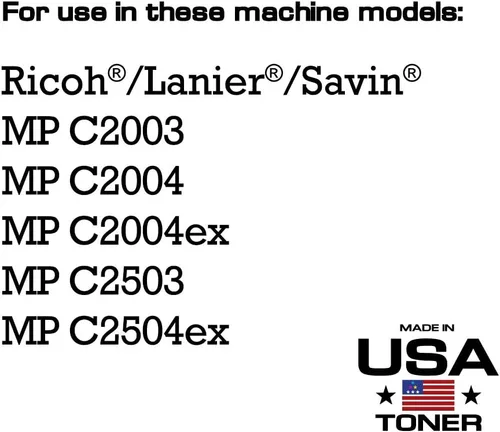 Vista 2 de MADE IN USA TONER Repuesto compatible para Ricoh Lanier Savin MP C2003, MP C2503, MP C2004, MP C2504, 841918 (negro)