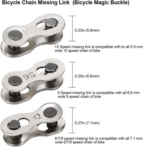 Vista 8 de Oumers Alicates de eslabones para bicicleta, divisor de cadena, 6 pares de eslabones perdidos de bicicleta, alicates de cadena de enlaces rápidos