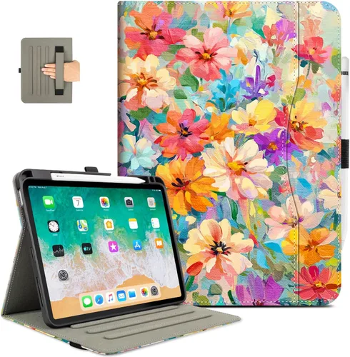 Vista 22 de Vimorco Funda para iPad Air 4ª/5ª 10.9, para iPad Air 6ª 11 M2, para iPad Pro de 11 pulgadas 4ª/3ª/2ª/1ª generación, soporte para lápiz, correa