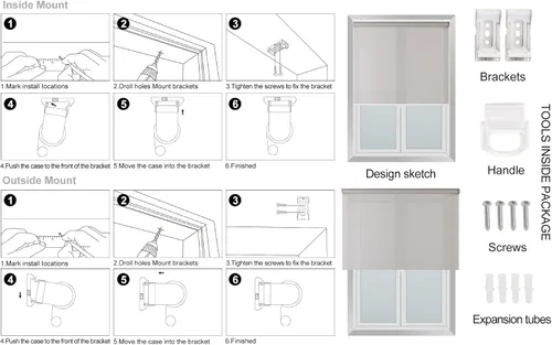 Vista 5 de Persianas enrollables de filtrado de luz inalámbricas, 5% de apertura, persianas solares para ventanas, comerciales para el hogar, persianas