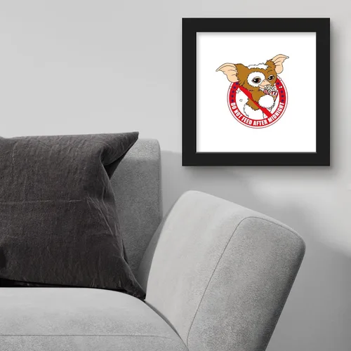 Vista 3 de Trends International Gallery Pops Gremlins - Arte de pared Don't Feed After Midnight, versión enmarcada negra, 12 x 12 pulgadas