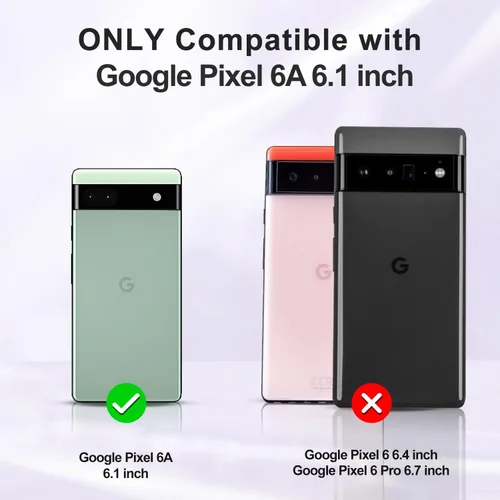 Vista 7 de Bizzib para Google Pixel 6A Funda de cuero tipo cartera con tarjetero, cubierta tipo libro con pata de pie, cierre magnético, funda protectora a