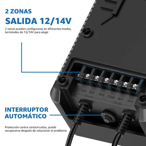 Vista 5 de SUNVIE Transformador de paisaje de bajo voltaje de 300 W con 2 salidas de control independientes, transformador de iluminación de paisaje