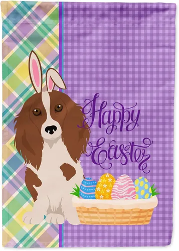 Vista 108 de Caroline's Treasures WDK4925GF Bandera de Pascua Airedale Terrier negra y tostada, tamaño jardín, bandera decorativa para patio exterior, patio