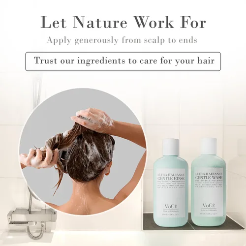 Vista 7 de VoCÊ Haircare - Champú vegano y libre de crueldad animal Cuidado del cabello limpio, seguro para el color, sin parabenos ni sulfatos, ultra