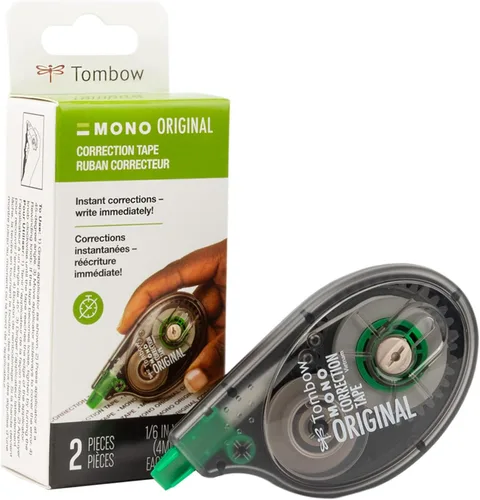 Vista 11 de Tombow 68620 Cinta correctora MONO, no recargable, 1/6" x 394", cinta blanca