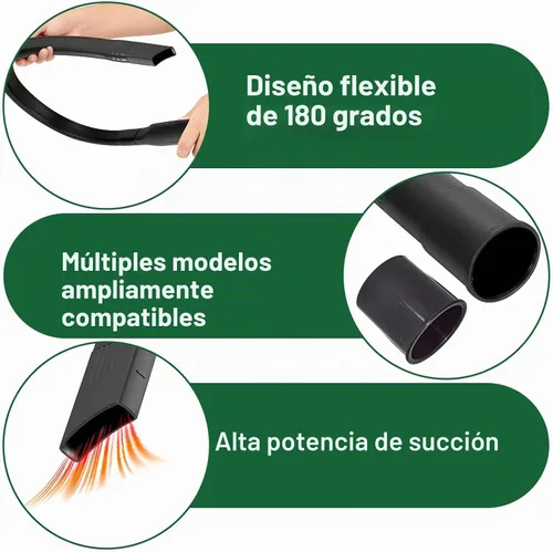 Vista 5 de EZ SPARES Herramienta de limpieza flexible para ranuras de 25 pulgadas, reemplazo para mangueras de aspiradora que aceptan accesorios de 1-1/4