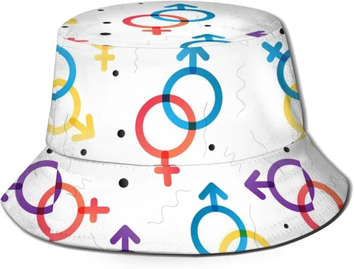 Vista 6 de Sombrero de pescador del orgullo LGBT del arco iris, sombrero de pescador del orgullo gay, sombreros de protección solar UV de la moda