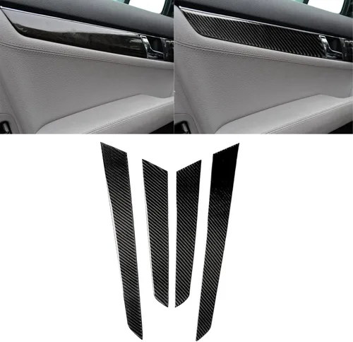 Vista 29 de para Mercedes-Benz Clase C W204 2011-2013 Real Cubierta de Panel de Fibra de Carbono Suave para Aire Acondicionado, Adhesivo de Marco de Panel
