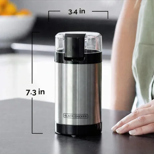 Vista 5 de BLACK+DECKER Molinillo de café y especias de un solo toque con cuchillas