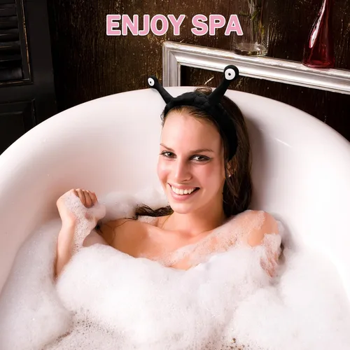 Vista 33 de Bonita diadema de caracol rosa, cara lavada para mujer, maquillaje, ducha, spa