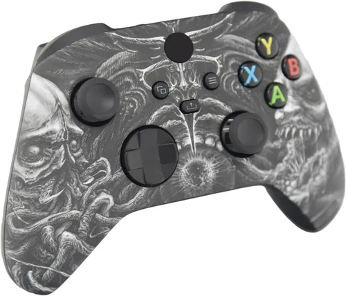 Vista 2 de Hand Airbrushed Fade Custom Controller Compatible with Xbox Series XS & Xbox One (Series XS Dark Alien)
