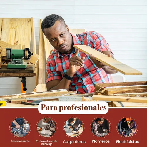 Vista 6 de Style N Craft Alicates de 4 bolsillos, martillo, lápices y soporte para cinta, bolsa de herramientas de cuero de grano completo, soporte