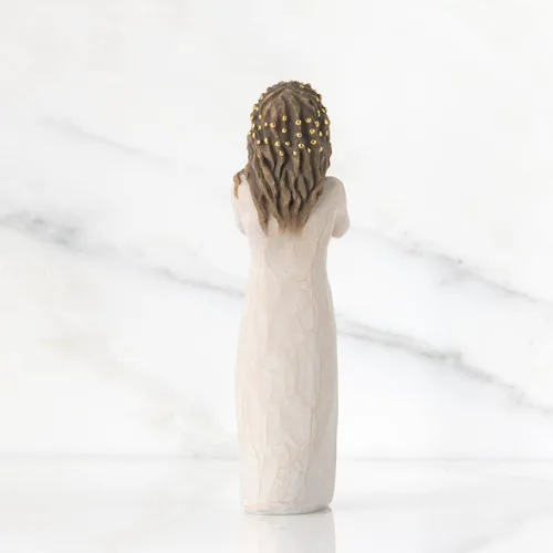 Vista 5 de Willow Tree Little Christmas Angel, figura esculpida pintada a mano