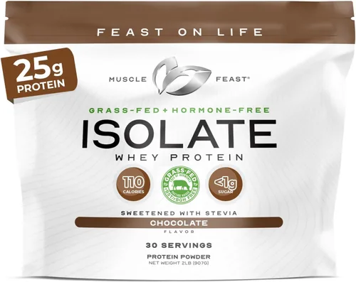 Vista 12 de Muscle Feast Proteína de suero aislada de vacas alimentadas a pasto, totalmente natural sin hormonas, criadas en pasto, Proteína de suero aislada